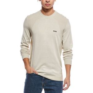 Hugo Boss Mens  Momentum Lite Crewneck Sweater, Beige
